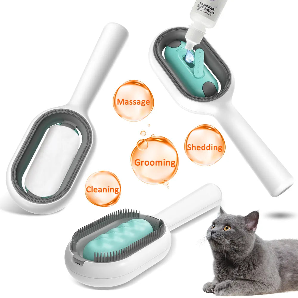 Four-in-One Pet Grooming Brush