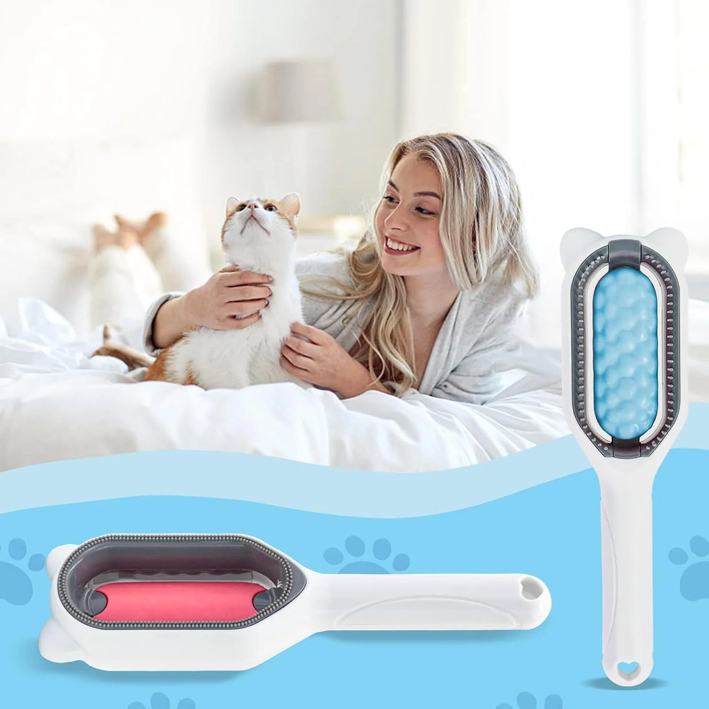 Four-in-One Pet Grooming Brush