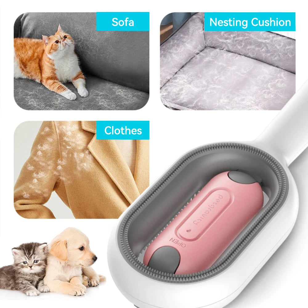 Four-in-One Pet Grooming Brush