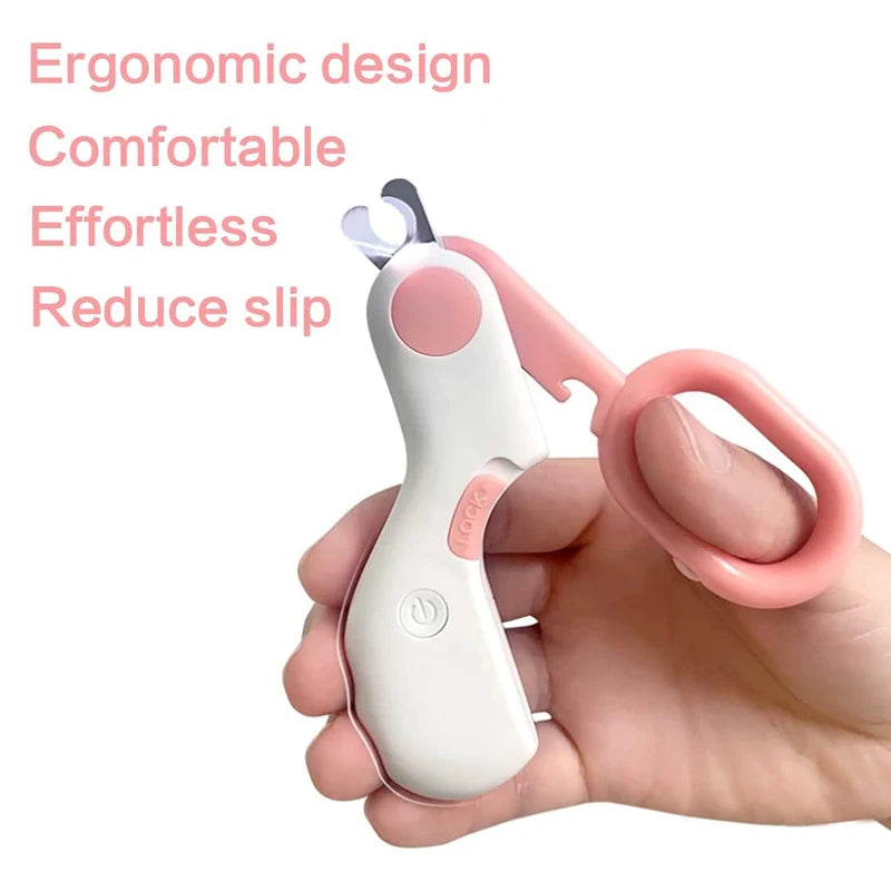 Professional Mini Pet Nail Clippers with LED Light