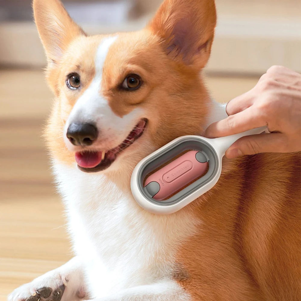 Four-in-One Pet Grooming Brush