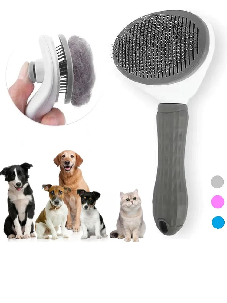 Self-Cleaning Pet Hair Removal Comb