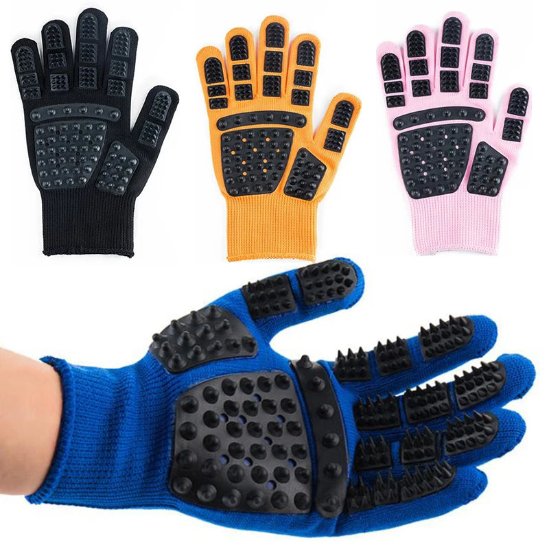 Cat & Dog Hair Brush Gloves – Convenient Grooming and Bathing Solution