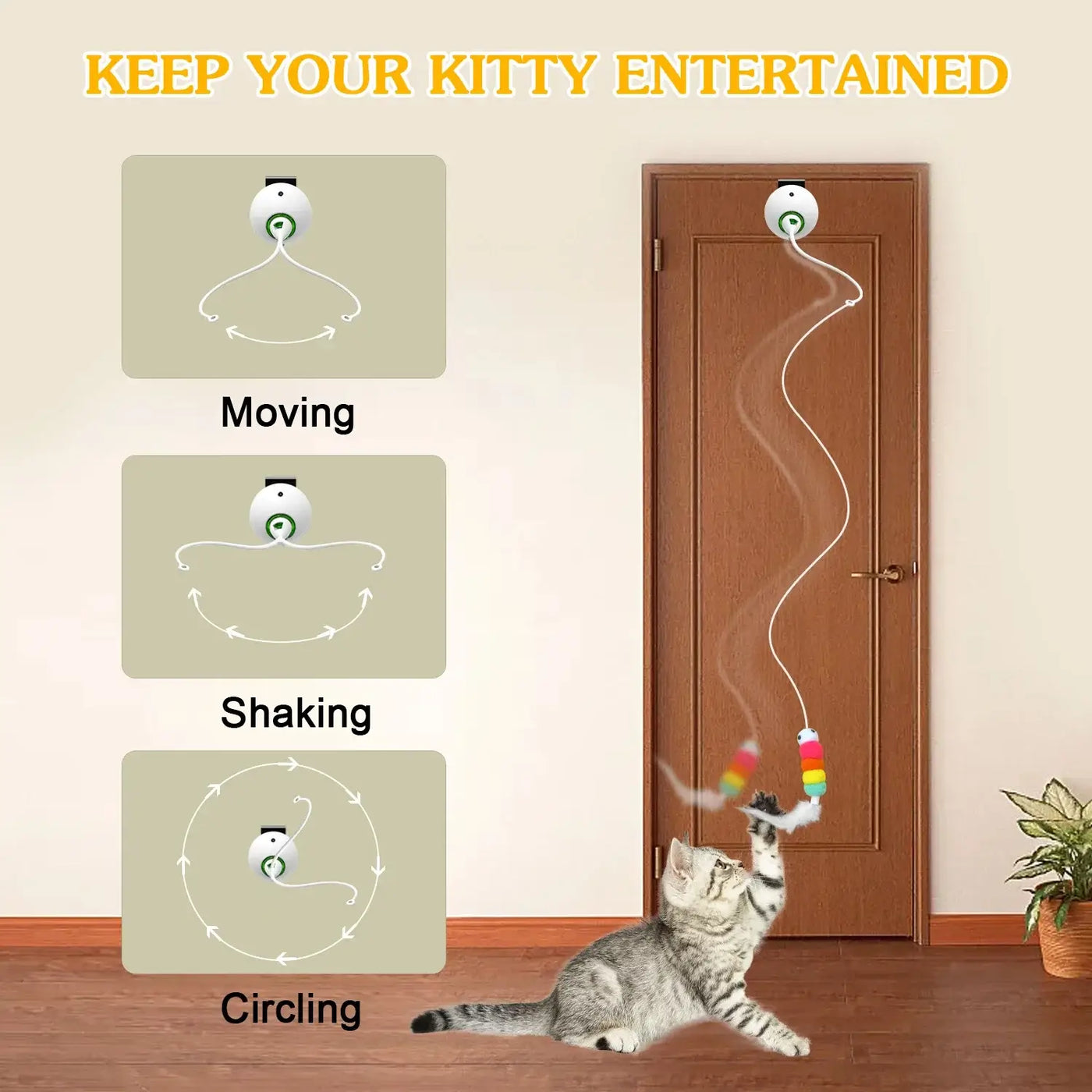 Interactive Electric Cat Feather Toy – The Ultimate Indoor Entertainment for Cats