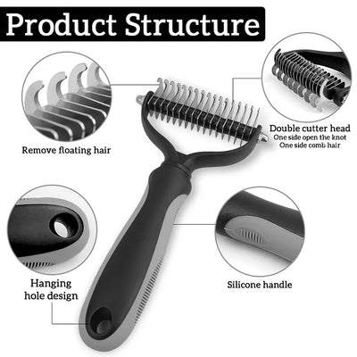 3-In-1 Pet Hair Grooming Brush