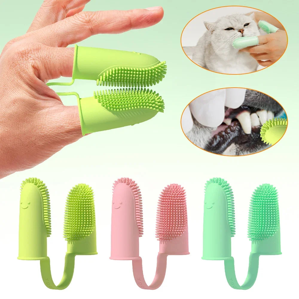 Dog Super Soft Double Finger Toothbrush – Gentle and Effective Oral Care for Pets