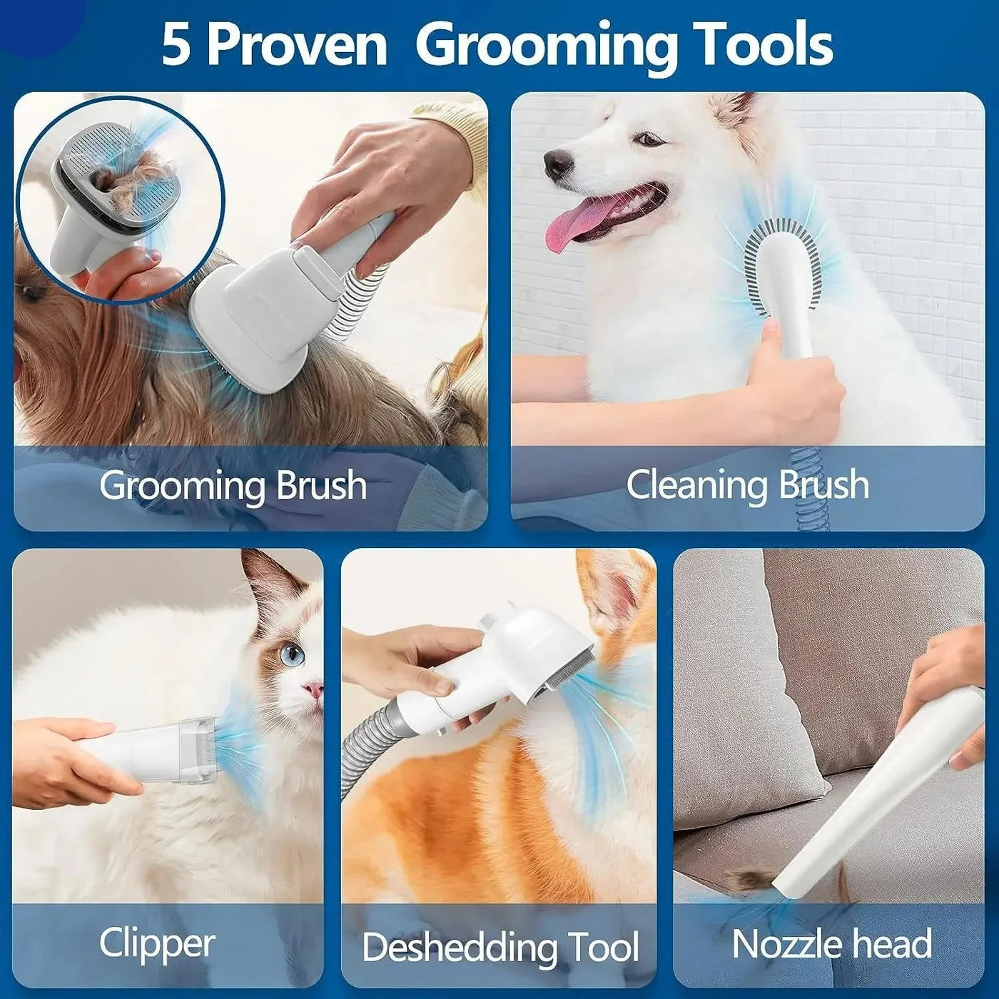 Dog Grooming Vacuum & Pet Grooming Kit – Groom with Ease and Precision